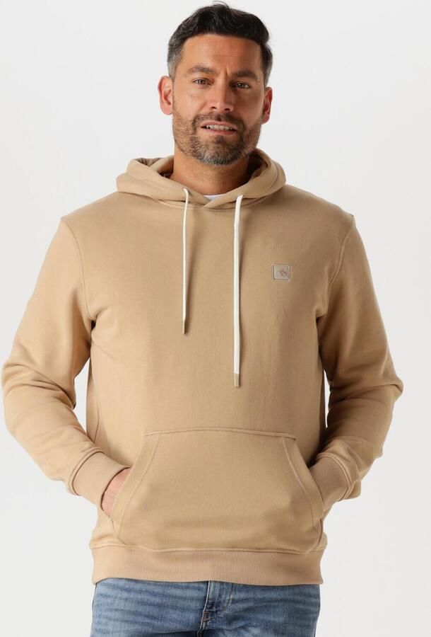 Scotch & Soda Kern Badge Logo Hoodie Sweatshirt Beige Heren - Foto 4
