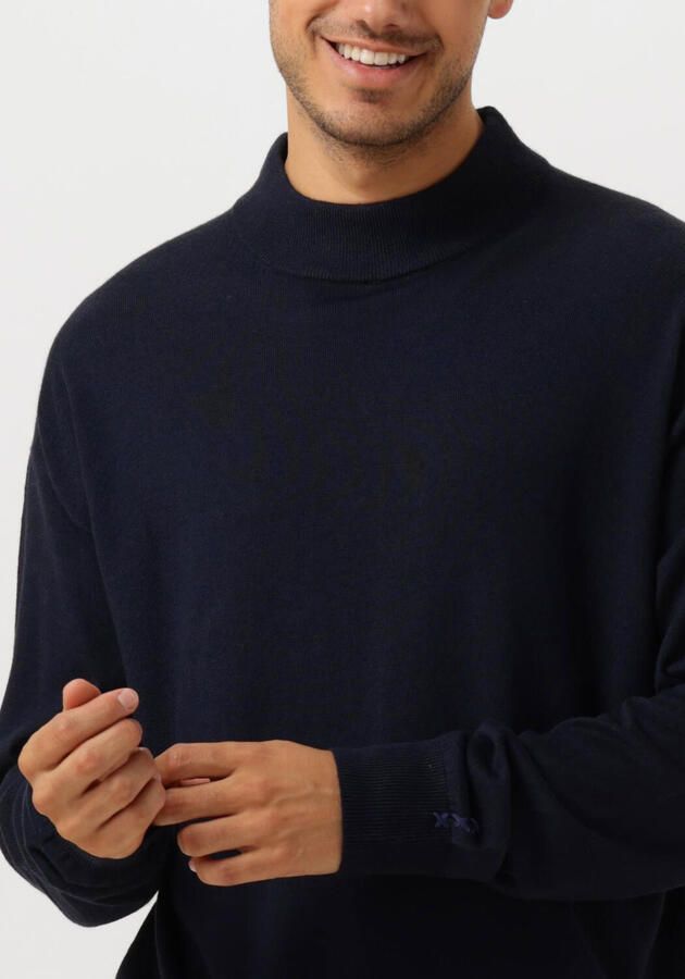 SCOTCH & SODA Heren Truien & Vesten Dropped Shoulder Mock Neck Pullover Donkerblauw - Foto 2