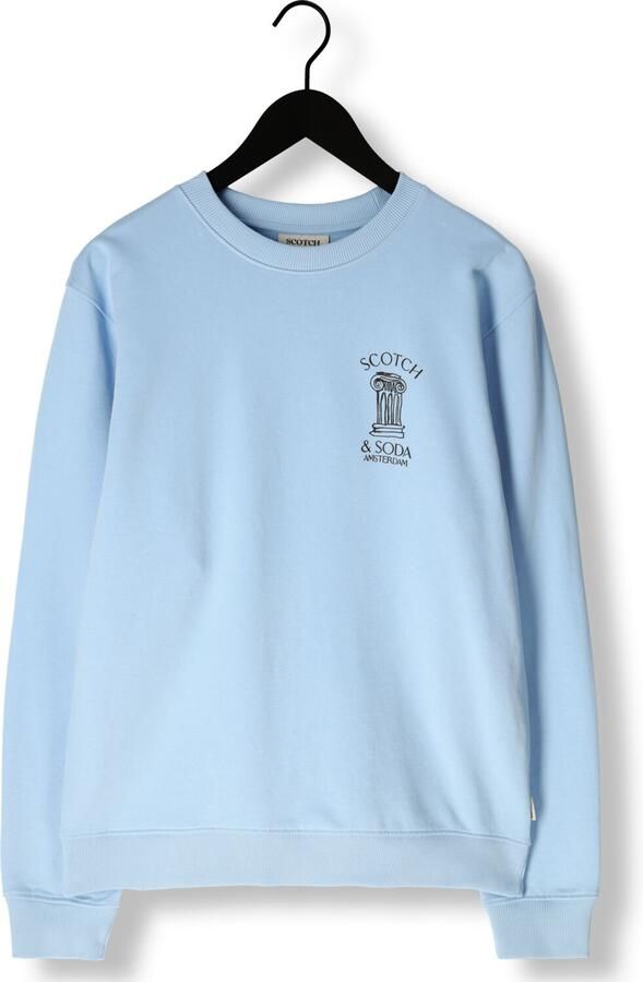 SCOTCH & SODA Heren Truien & Vesten Front Artwork Relaxed Fit Sweatshirt Lichtblauw - Foto 3