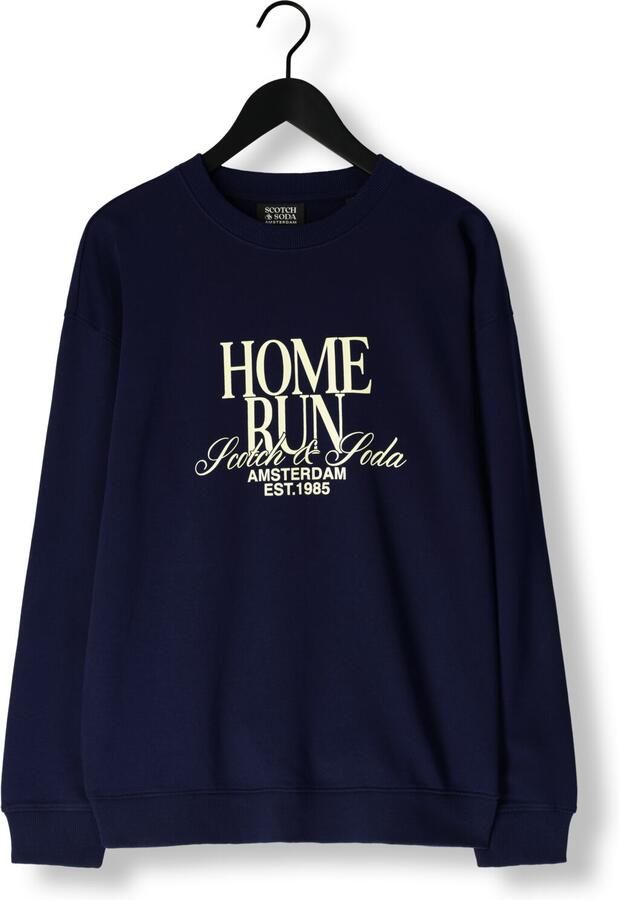 SCOTCH & SODA Heren Truien & Vesten Front Relaxed Fit Sweatshirt Donkerblauw - Foto 3