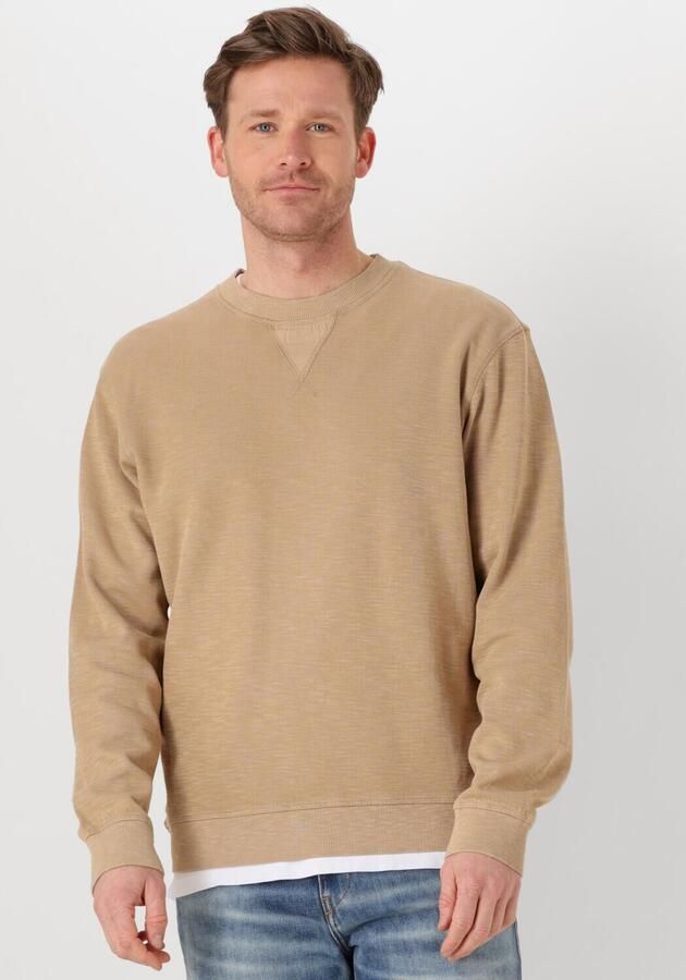 SCOTCH & SODA Heren Truien & Vesten Garment Dye Structured Sweatshirt Zand - Foto 4