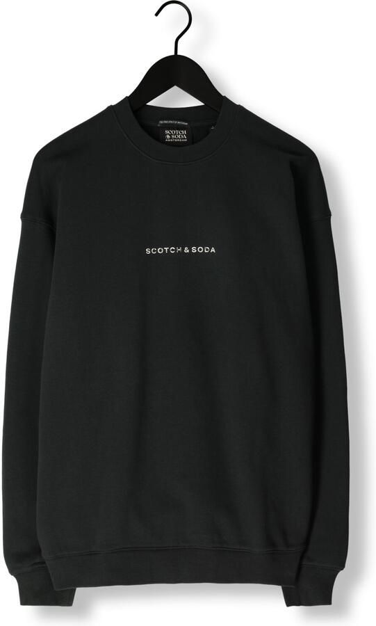 SCOTCH & SODA Heren Truien & Vesten Logo Front Chest Sweatshirt Donkergroen - Foto 3