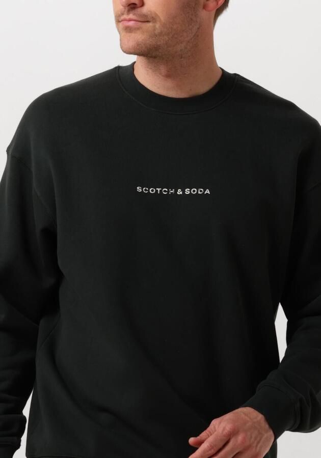 SCOTCH & SODA Heren Truien & Vesten Logo Front Chest Sweatshirt Donkergroen - Foto 2