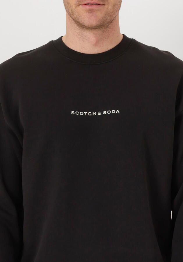 SCOTCH & SODA Heren Truien & Vesten Logo Front Chest Sweatshirt Zwart - Foto 2