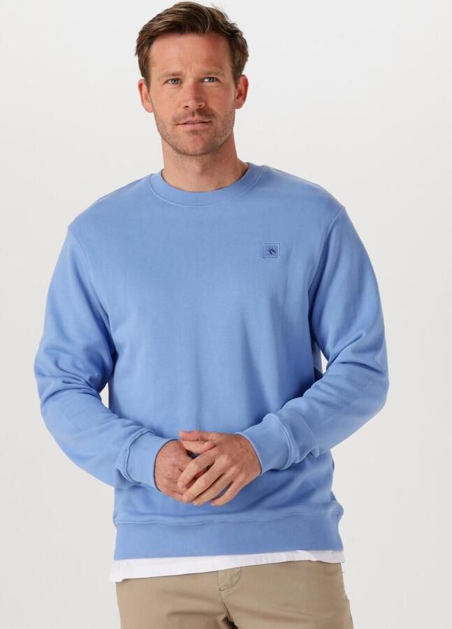 SCOTCH & SODA Heren Truien & Vesten Seasonal Core Regular-fit Logo Sweatshirt Lichtblauw - Foto 4