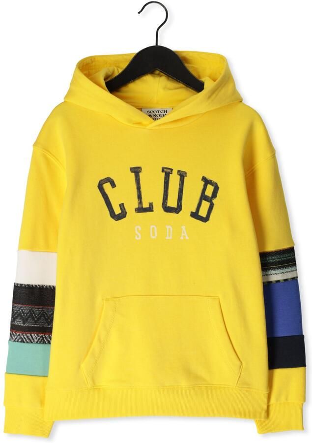 SCOTCH & SODA Jongens Truien & Vesten Contrast Cut And Sewn Hoodie Geel - Foto 2