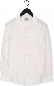 Scotch & Soda Witte Casual Overhemd Regular Fit Garment dyed Linen Shirt
