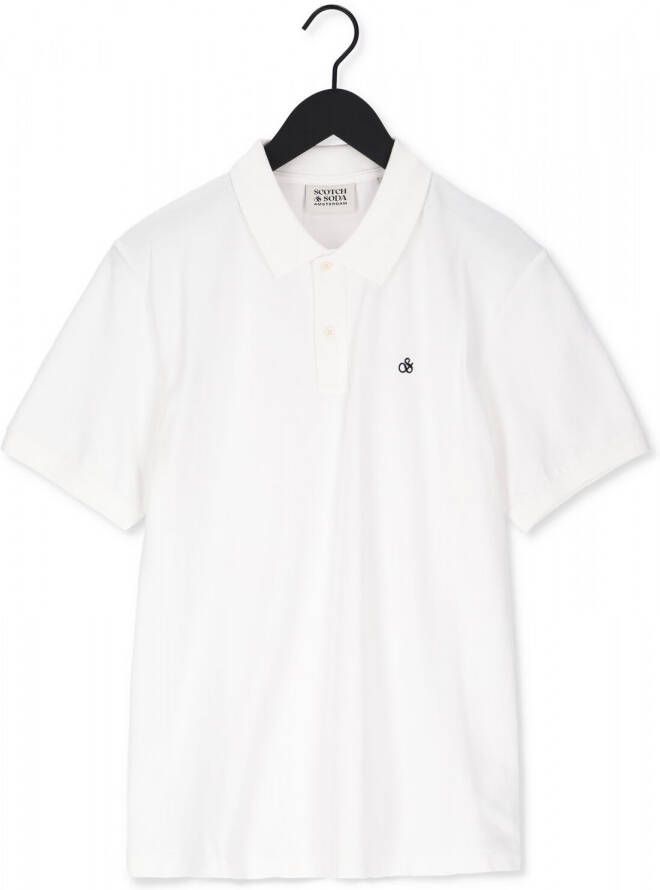 Scotch & Soda Scotch and Soda Pique Polo Wit Heren