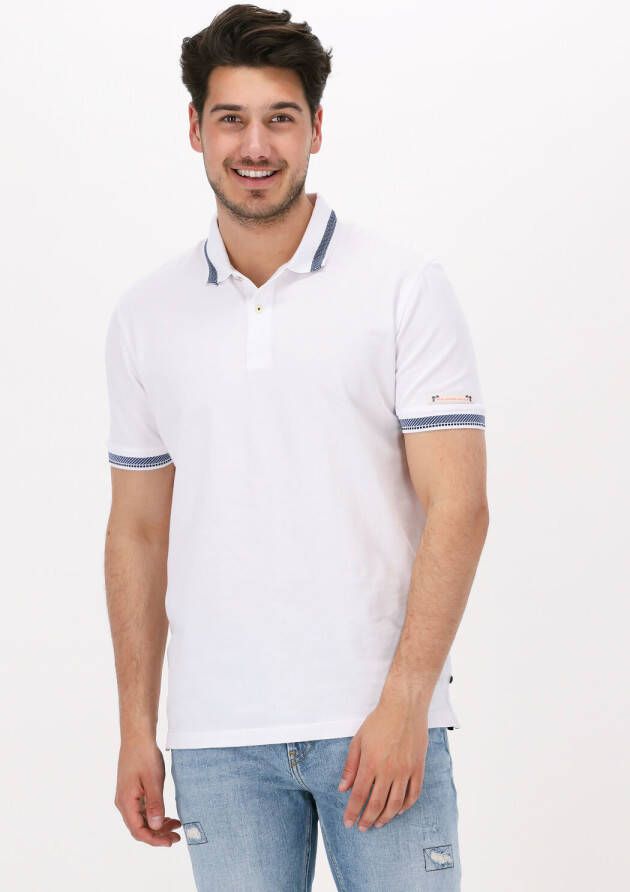 SCOTCH & SODA Heren Polo's & T-shirts Pique Polo With Tipping Wit
