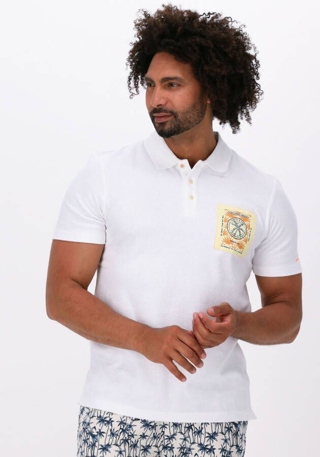 SCOTCH & SODA Heren Polo's & T-shirts Toweling Polo Contains Organic Cotton Wit