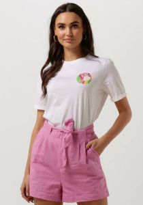 Scotch & Soda Witte T-shirt Cotton In- Conversion Regular Fit T-shirt
