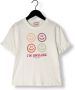SCOTCH & SODA Meisjes Tops & T-shirts Regular Fit Ruffle Detail Artwork Wit - Thumbnail 1