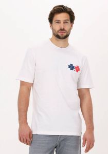 Scotch & Soda Witte T-shirt Regular-fit T-shirt With Artwo
