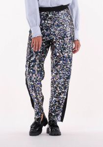 Scotch & Soda Zilveren Pantalon Metallic Piece Sequin High-rise Pants