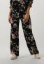 SCOTCH & SODA Dames Broeken Gia Mid Rise Wide Leg Printed Silky Trousers Zwart - Thumbnail 1