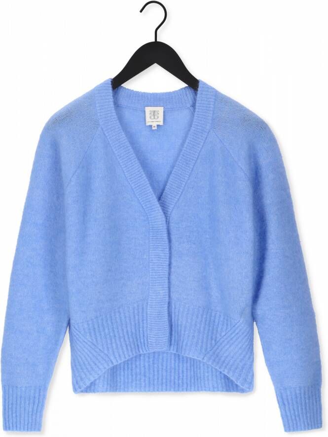 Second Female Blauwe Vest Brook Knit Boxy Cardigan