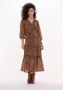 Second Female Nutmeg Maxi Jurk Second Dames Brown Dames - Thumbnail 1