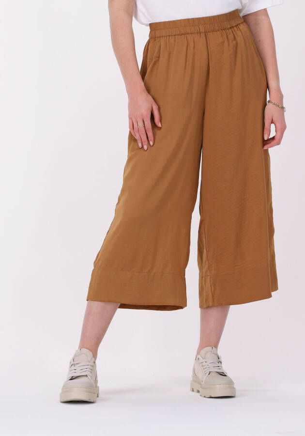 Second Female Wijde Pijpen Cropped Broek Second Dames Brown Dames