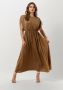 Second Female Mingai Camel Midi Jurk Second Dames Brown Dames - Thumbnail 1