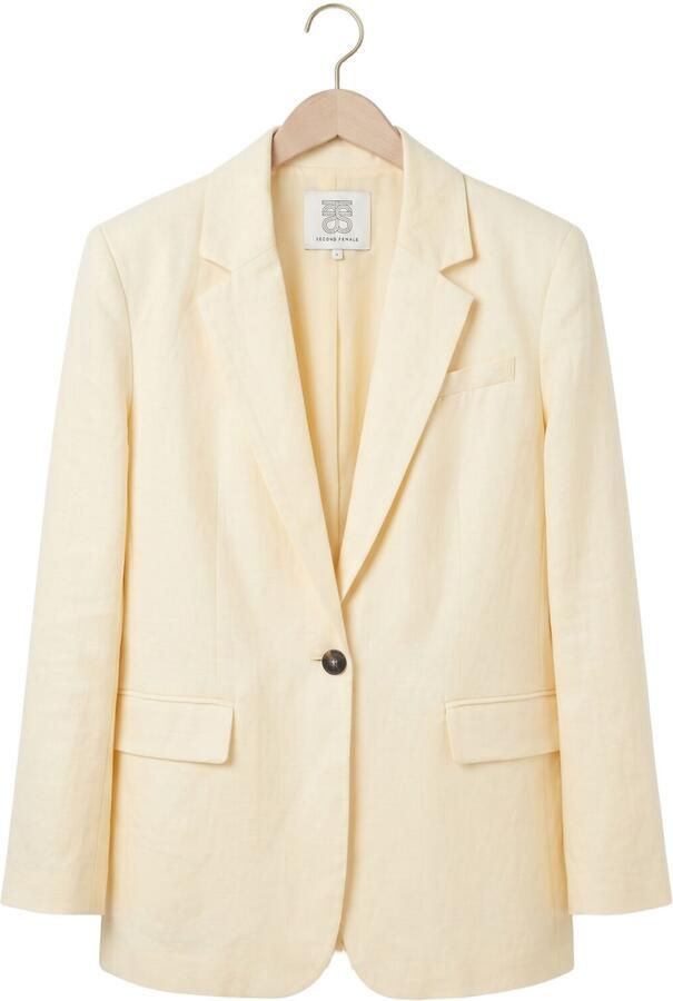 SECOND FEMALE Dames Blazers Lino New Fit Blazer Creme - Foto 4