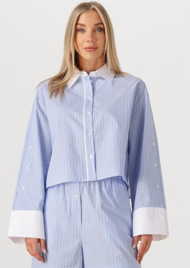 SECOND FEMALE Dames Blouses Alanis Combi Shirt Blauw - Foto 4