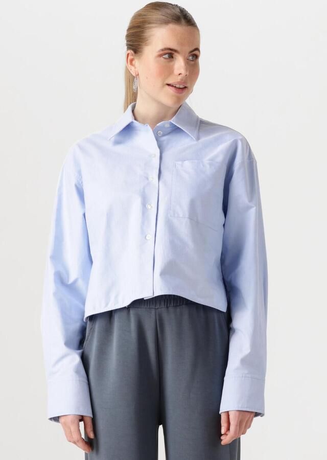 SECOND FEMALE Dames Blouses Baulo Cropped Shirt Lichtblauw - Foto 4