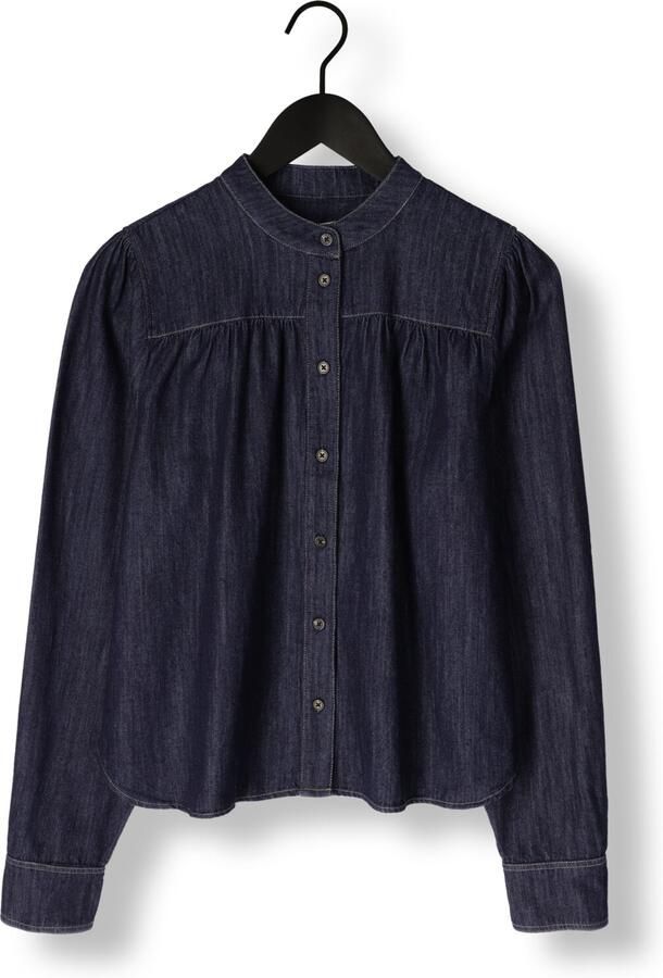 SECOND FEMALE Dames Blouses Dera Denim Shirt Donkerblauw - Foto 3