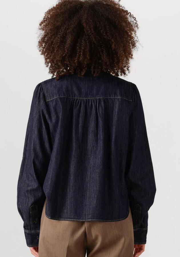 SECOND FEMALE Dames Blouses Dera Denim Shirt Donkerblauw