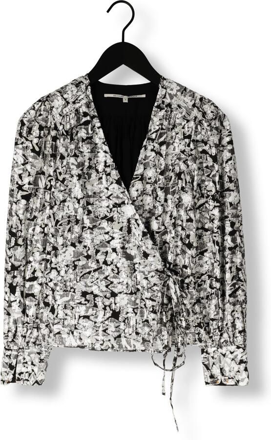 SECOND FEMALE Dames Blouses Doodle Wrap Blouse Zwart - Foto 3