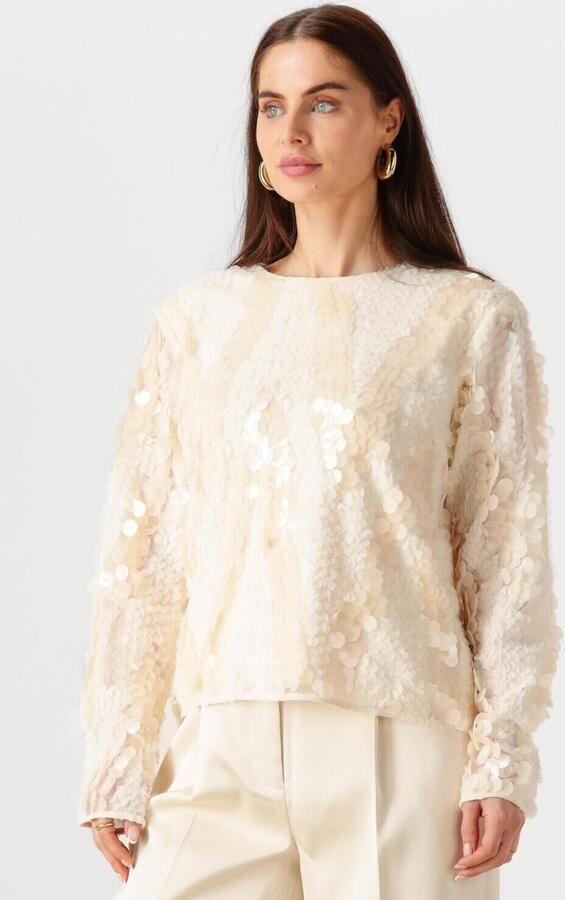SECOND FEMALE Dames Blouses Glimmer Blouse Creme