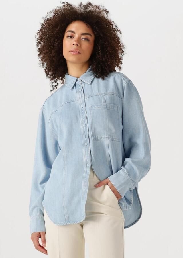 SECOND FEMALE Dames Blouses Irvin Denim Shirt Lichtblauw - Foto 4