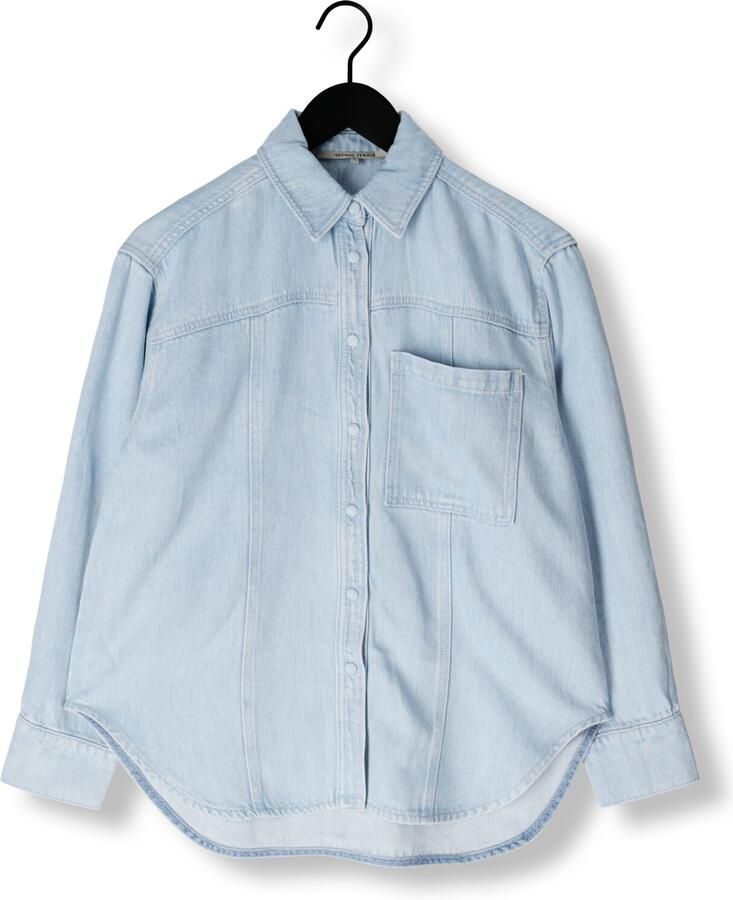 SECOND FEMALE Dames Blouses Irvin Denim Shirt Lichtblauw