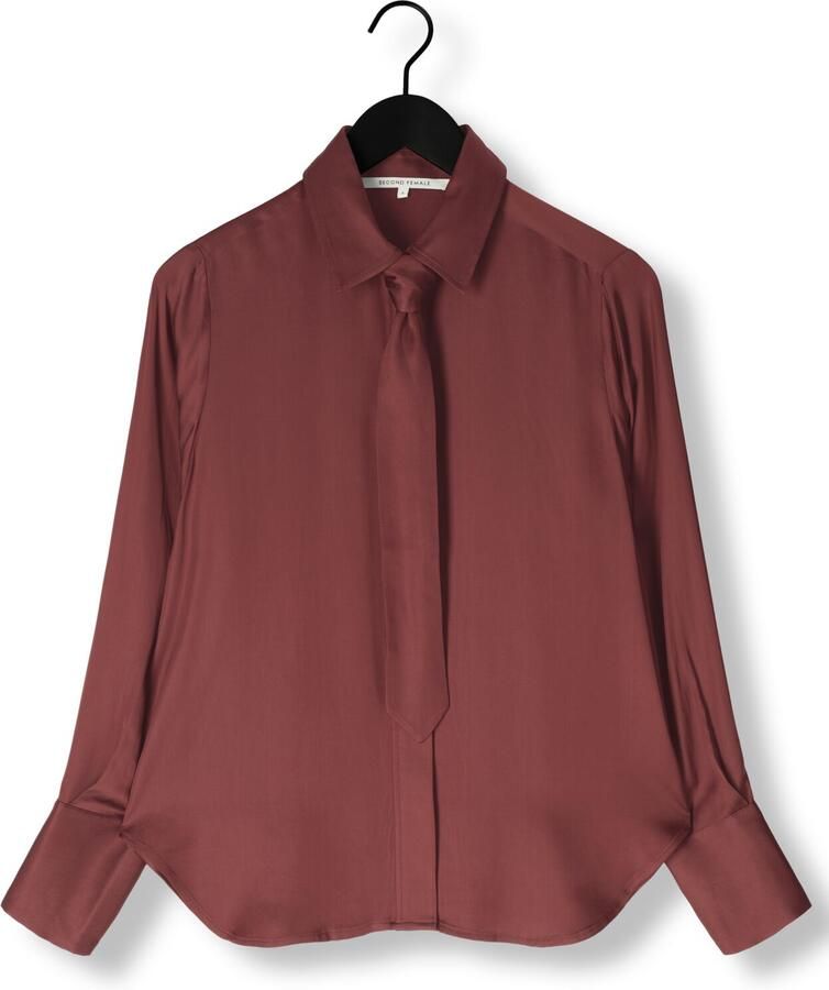 SECOND FEMALE Dames Blouses Livo Classic Shirt Bruin