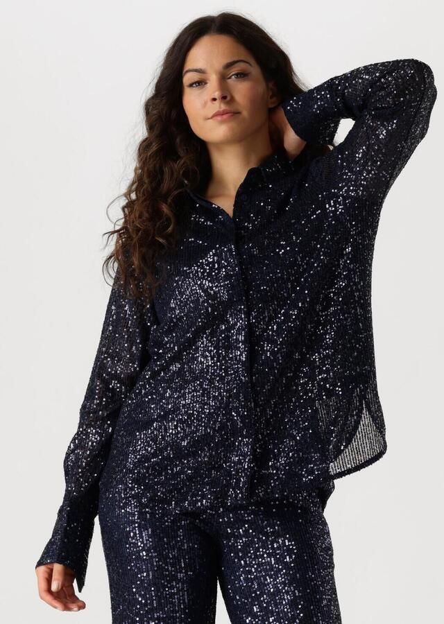 SECOND FEMALE Dames Blouses Moonshine Blouse Blauw - Foto 4