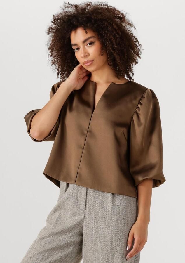SECOND FEMALE Dames Blouses Perlla Blouse Bruin - Foto 4