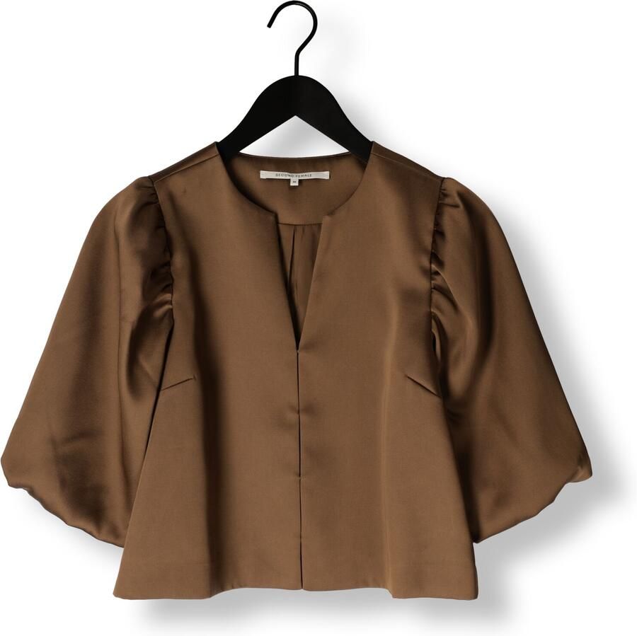 SECOND FEMALE Dames Blouses Perlla Blouse Bruin