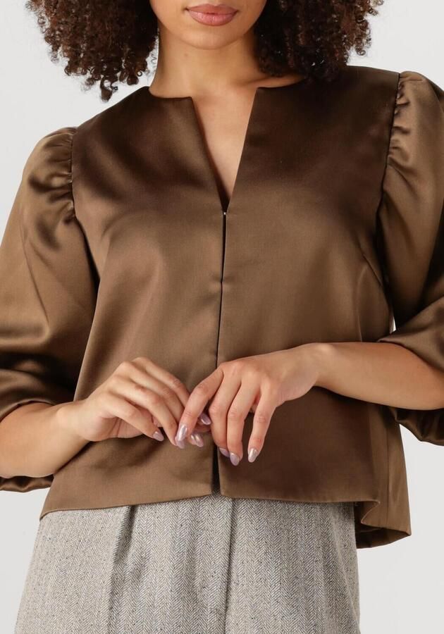 SECOND FEMALE Dames Blouses Perlla Blouse Bruin - Foto 2