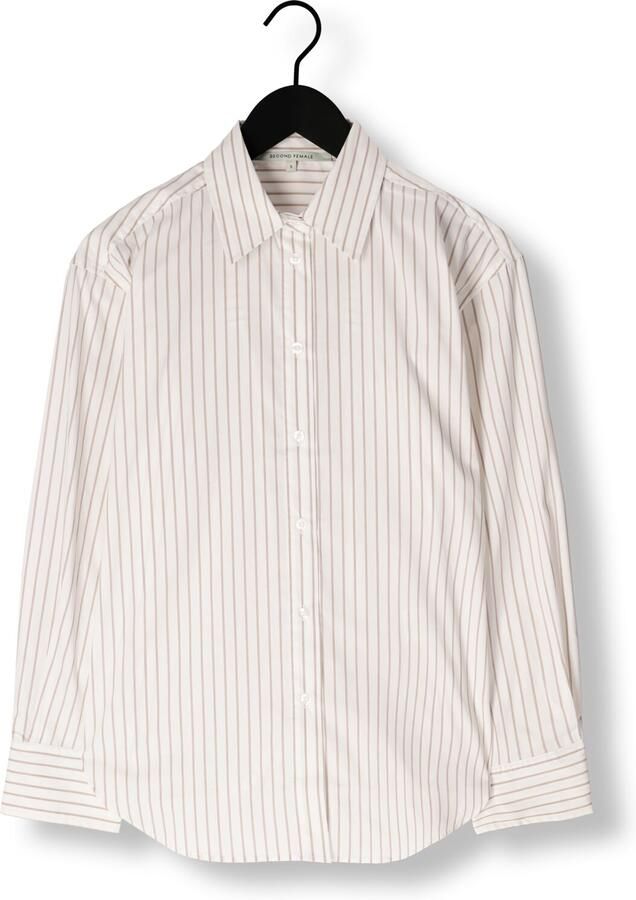 SECOND FEMALE Dames Blouses Soalon Classic Shirt Beige