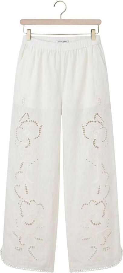 SECOND FEMALE Dames Broeken Vilea Trousers Ecru - Foto 4
