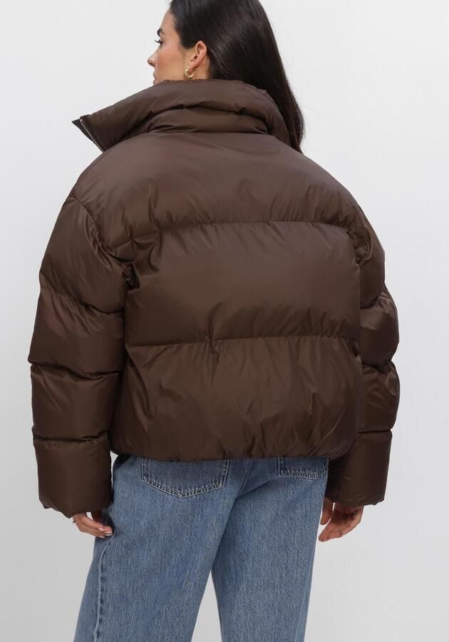 SECOND FEMALE Dames Jassen Riya Puffer Jacket Bruin - Foto 4