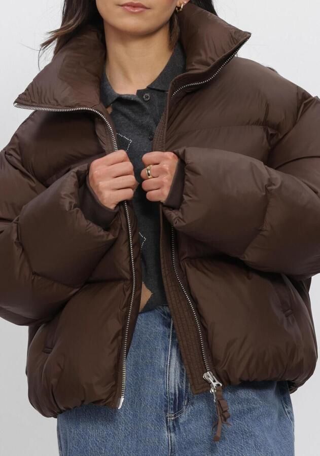 SECOND FEMALE Dames Jassen Riya Puffer Jacket Bruin - Foto 3