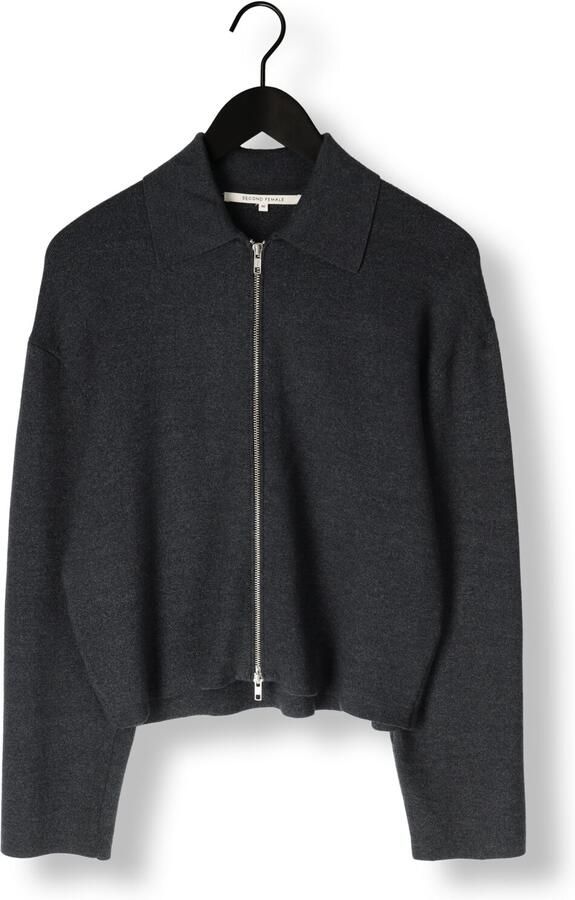 SECOND FEMALE Dames Jassen Siv Knit Cardigan Zwart - Foto 3