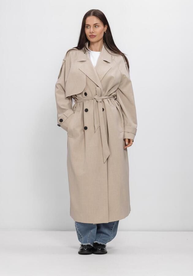SECOND FEMALE Dames Jassen Zoie Trenchcoat Beige