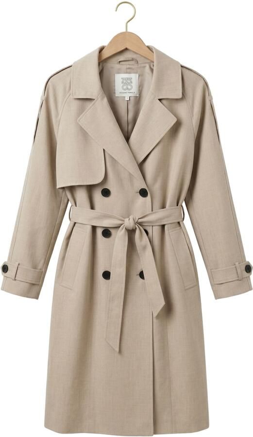 SECOND FEMALE Dames Jassen Zoie Trenchcoat Beige - Foto 4
