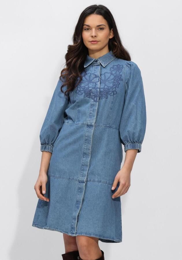SECOND FEMALE Dames Jurken Cornelia Denim Tunic Dress Blauw