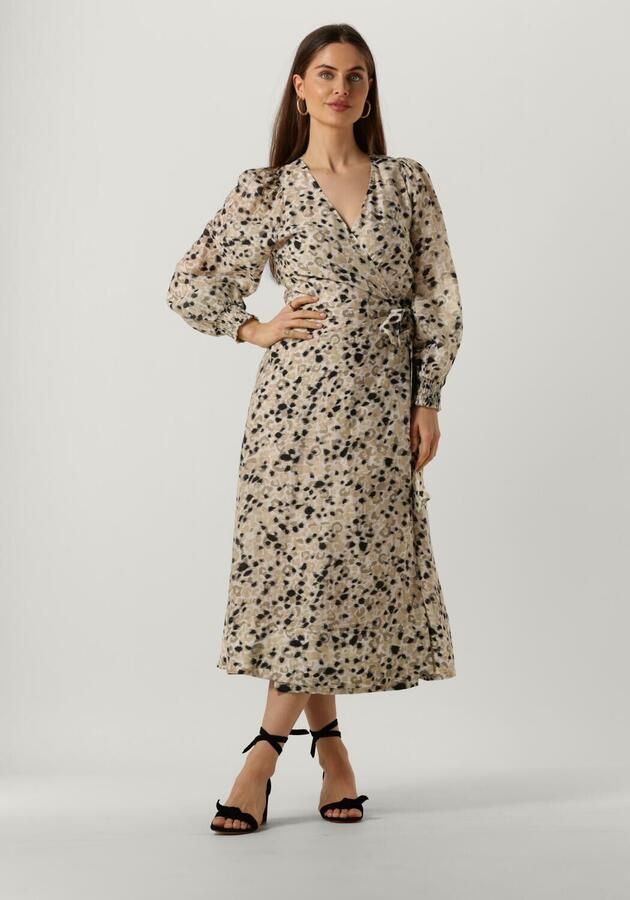 Second Female Beige Wrap Jurk Gaura Midi Stijl Second Dames Multicolor Dames - Foto 4