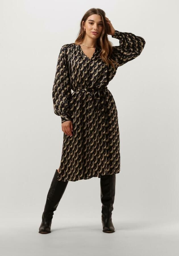 Second Female Zwarte Midi Hopi Jurk Vrouwen Second Dames Multicolor Dames - Foto 4