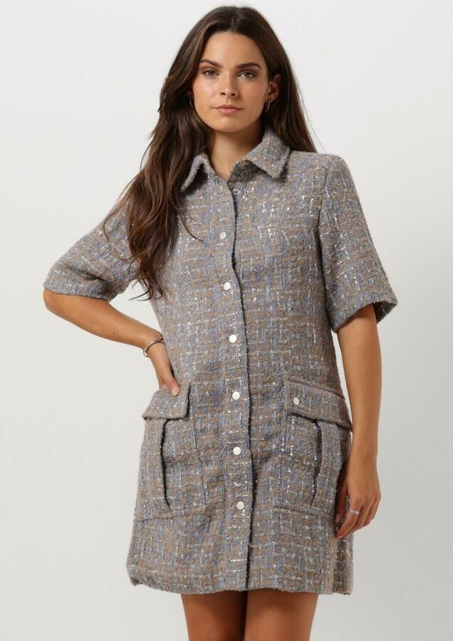 Second Female Lilje Mini Overhemdjurk Second Dames Gray Dames - Foto 4