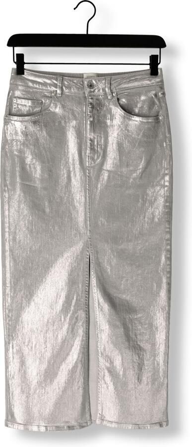 Second Female Zilveren Midi Rok Second Dames Gray Dames - Foto 2