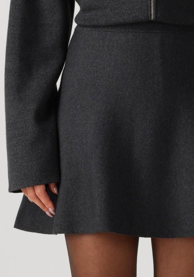 SECOND FEMALE Dames Rokken Siv Knit Short Skirt Donkergrijs - Foto 3